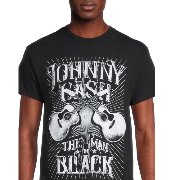 Johnny Cash Men's Man in Black Graphic Tee with Short Sleeves - Picture 5 of 6
